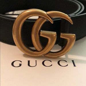 Gucci Leather belt with Double G buckle